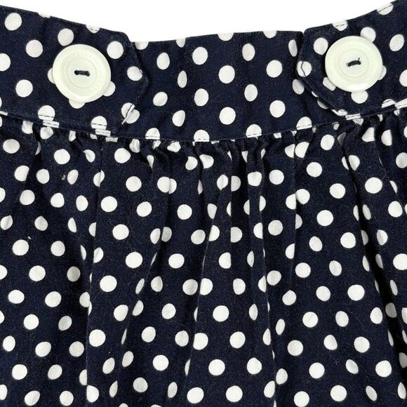 Modcloth Navy Polka Dot A-Line Knit Skirt Nautical Flirty Girly Date Night M - Picture 4 of 16